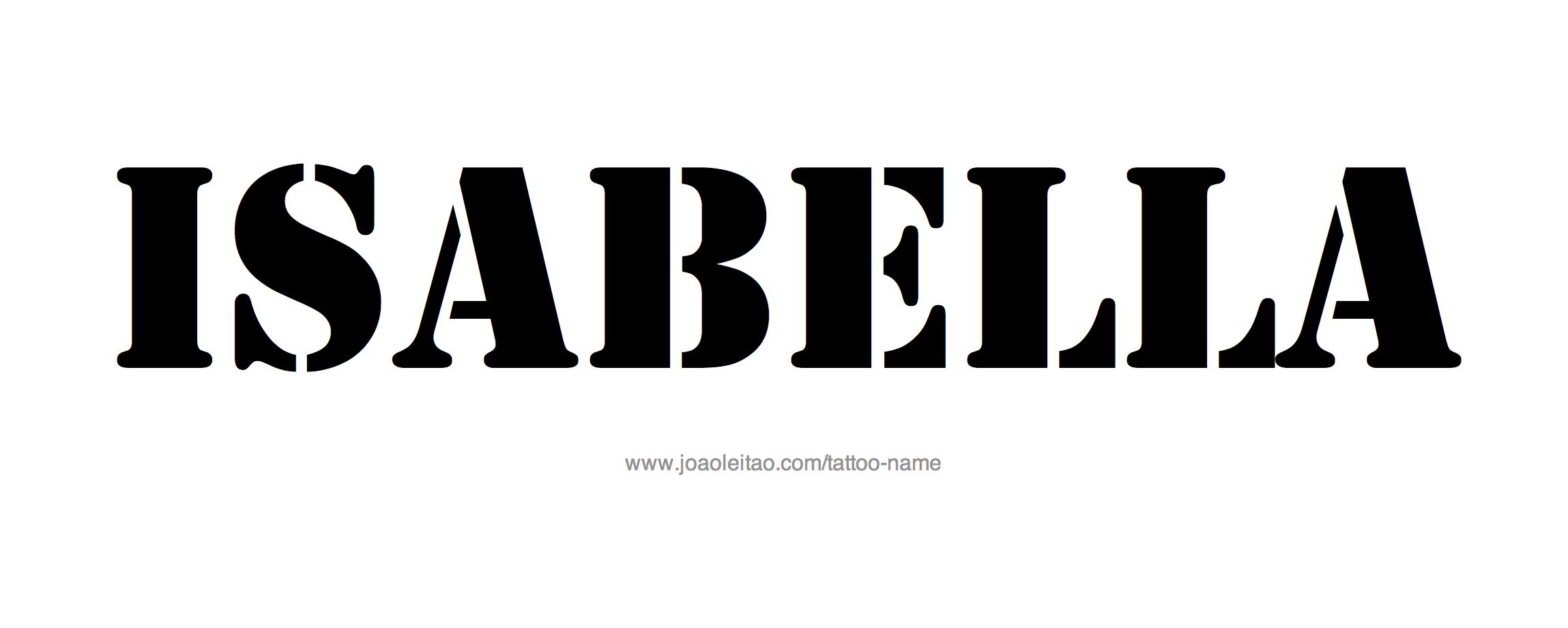 Tattoo Design Name Isabella 