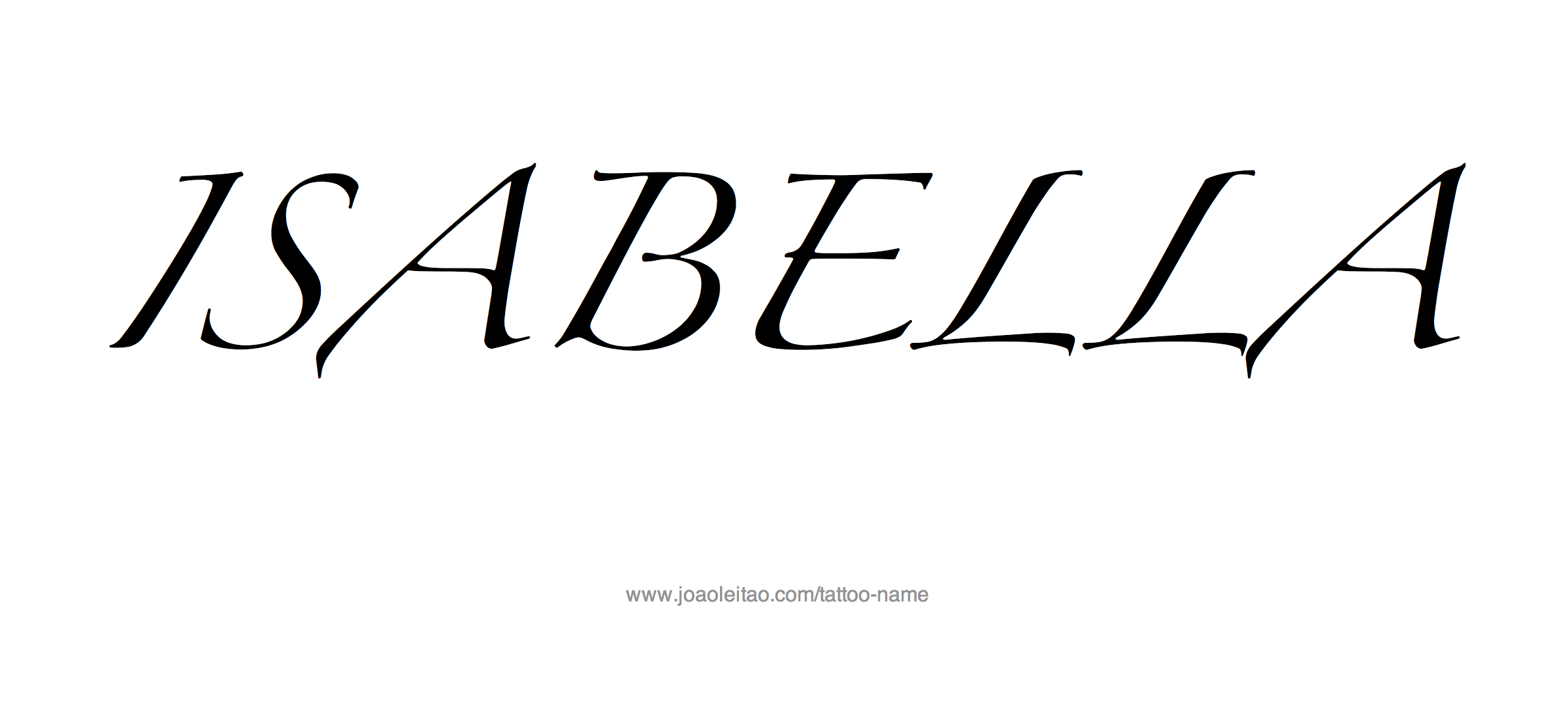 Tattoo Design Name Isabella 