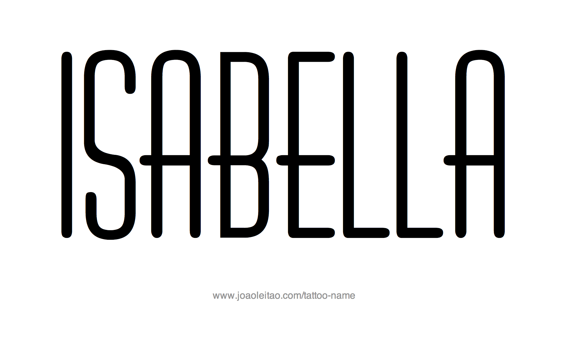 Tattoo Design Name Isabella 