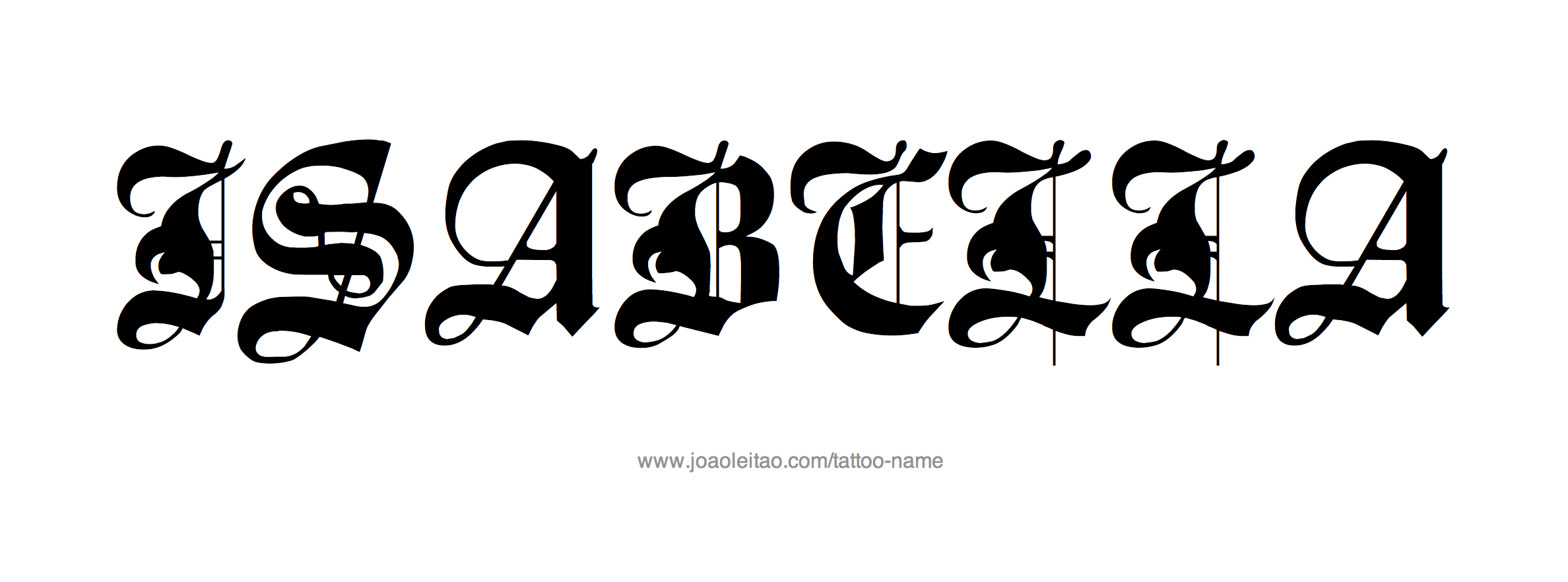 Tattoo Design Name Isabella 