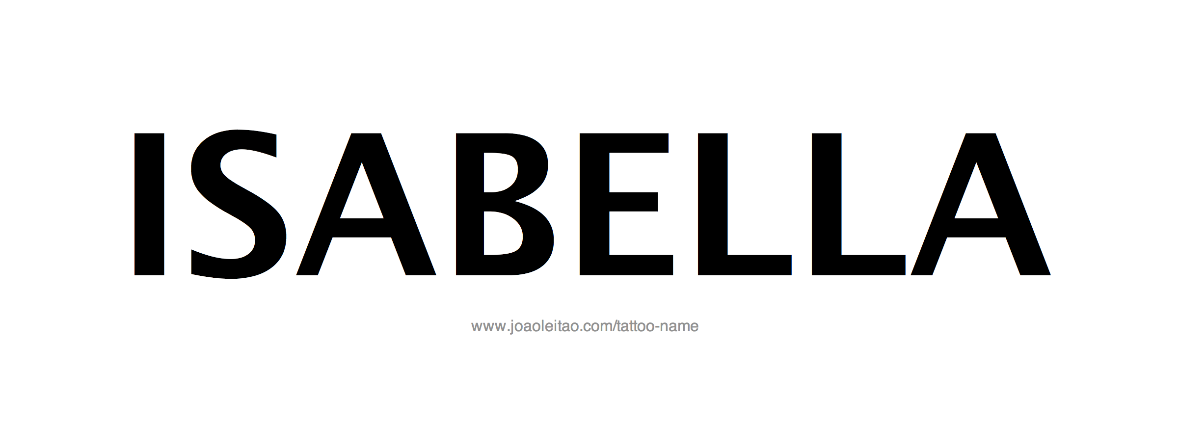 Tattoo Design Name Isabella 