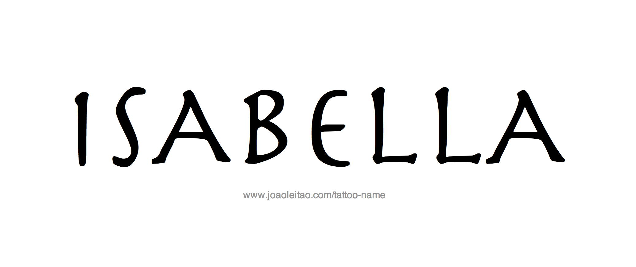 Tattoo Design Name Isabella 