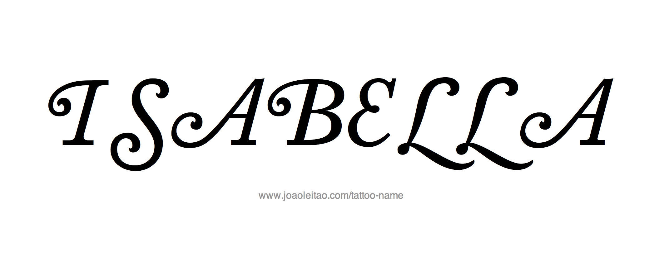 Tattoo Design Name Isabella 