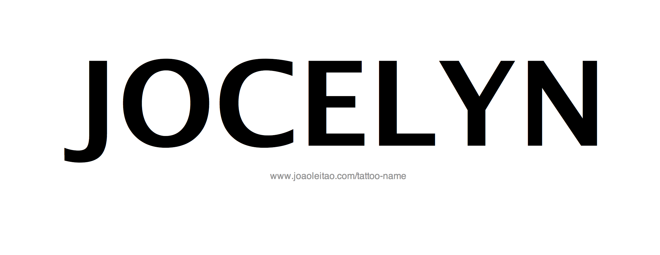 Tattoo Design Name Jocelyn 