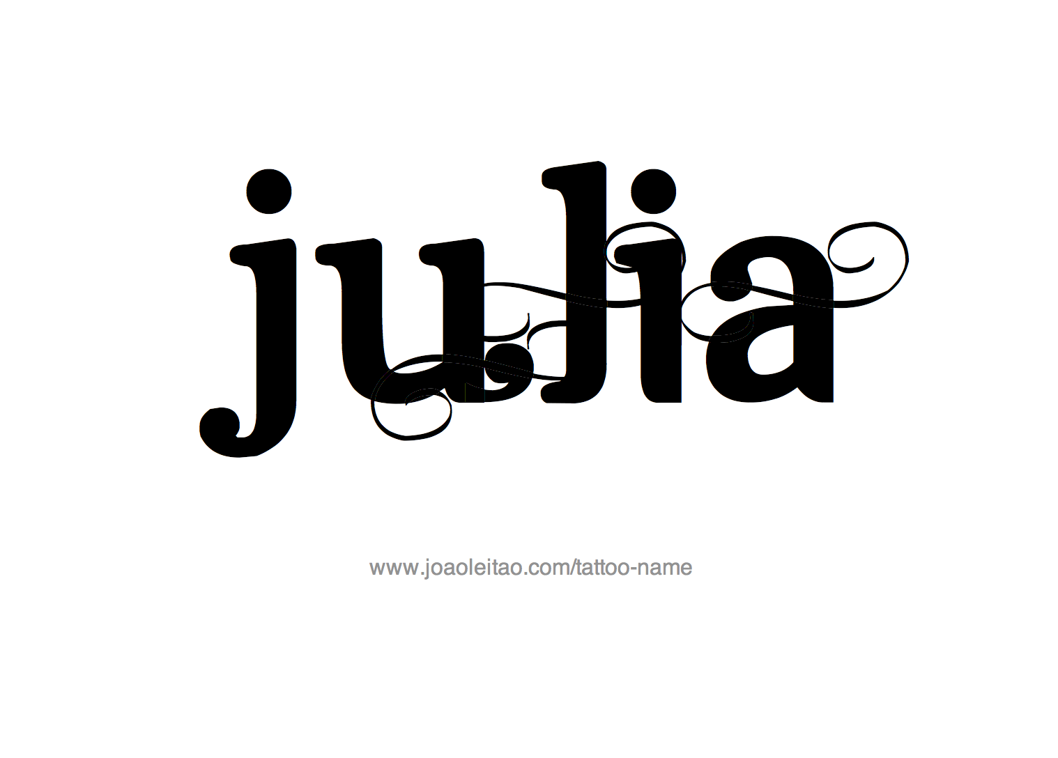 Tattoo Design Name Julia 