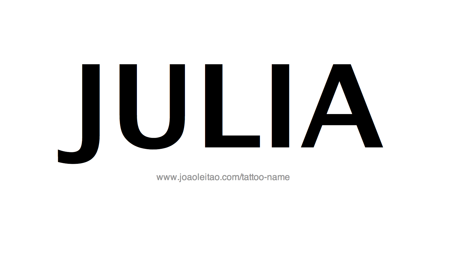 Tattoo Design Name Julia 