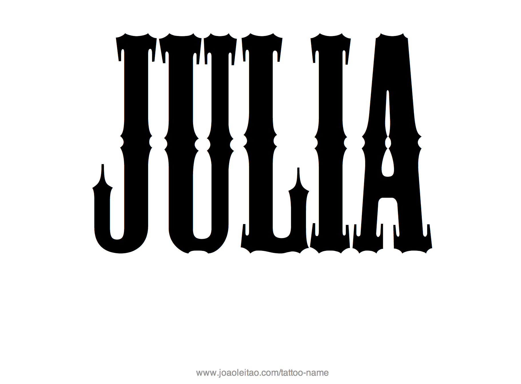 Tattoo Design Name Julia 