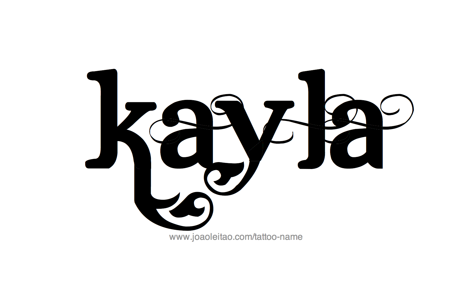 طرح های تاتو Kayla Name.