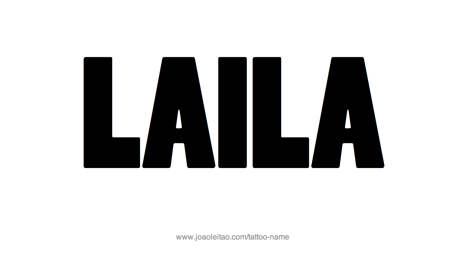 Tattoo Design Name Laila 