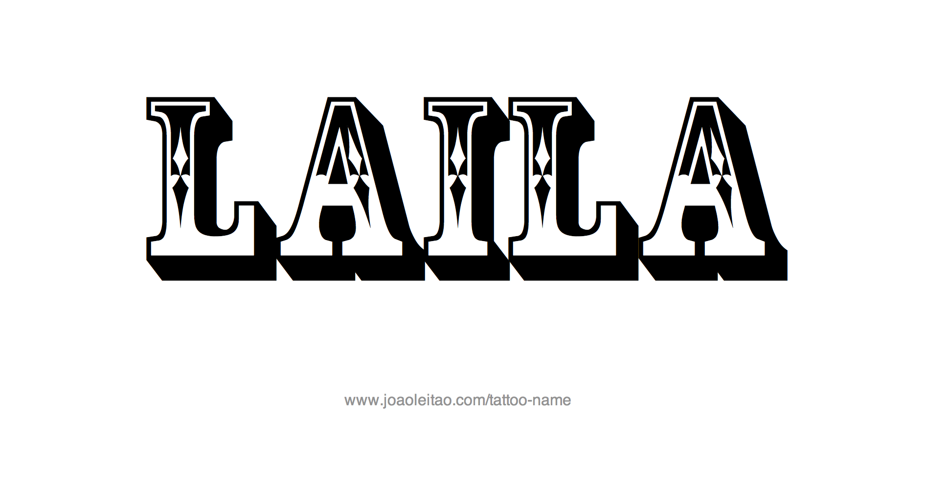 Tattoo Design Name Laila 