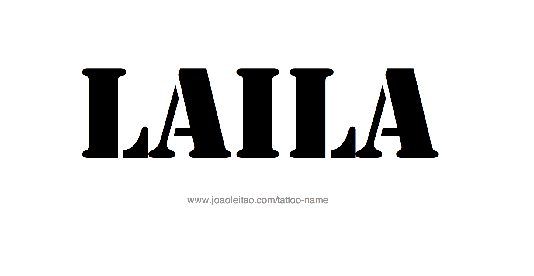 Tattoo Design Name Laila 