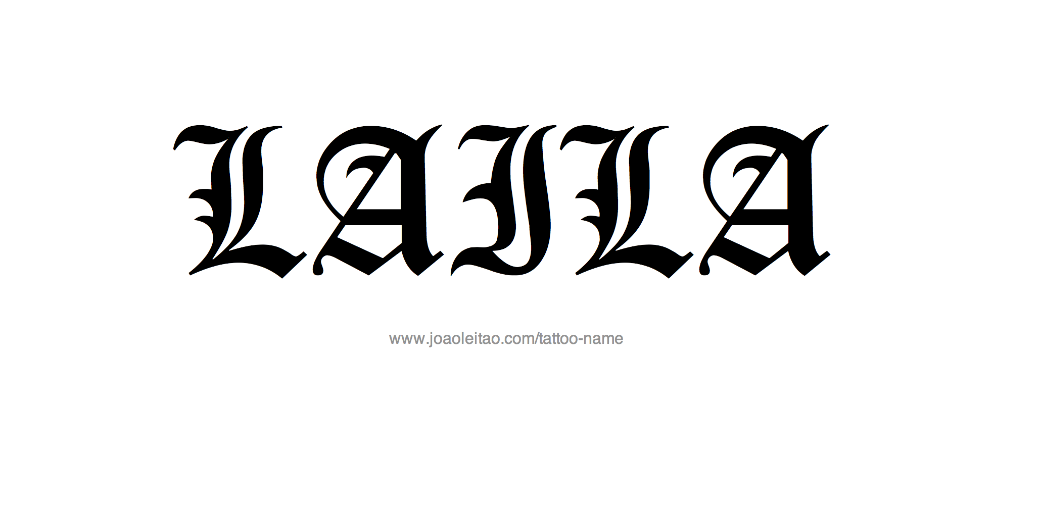 Tattoo Design Name Laila 