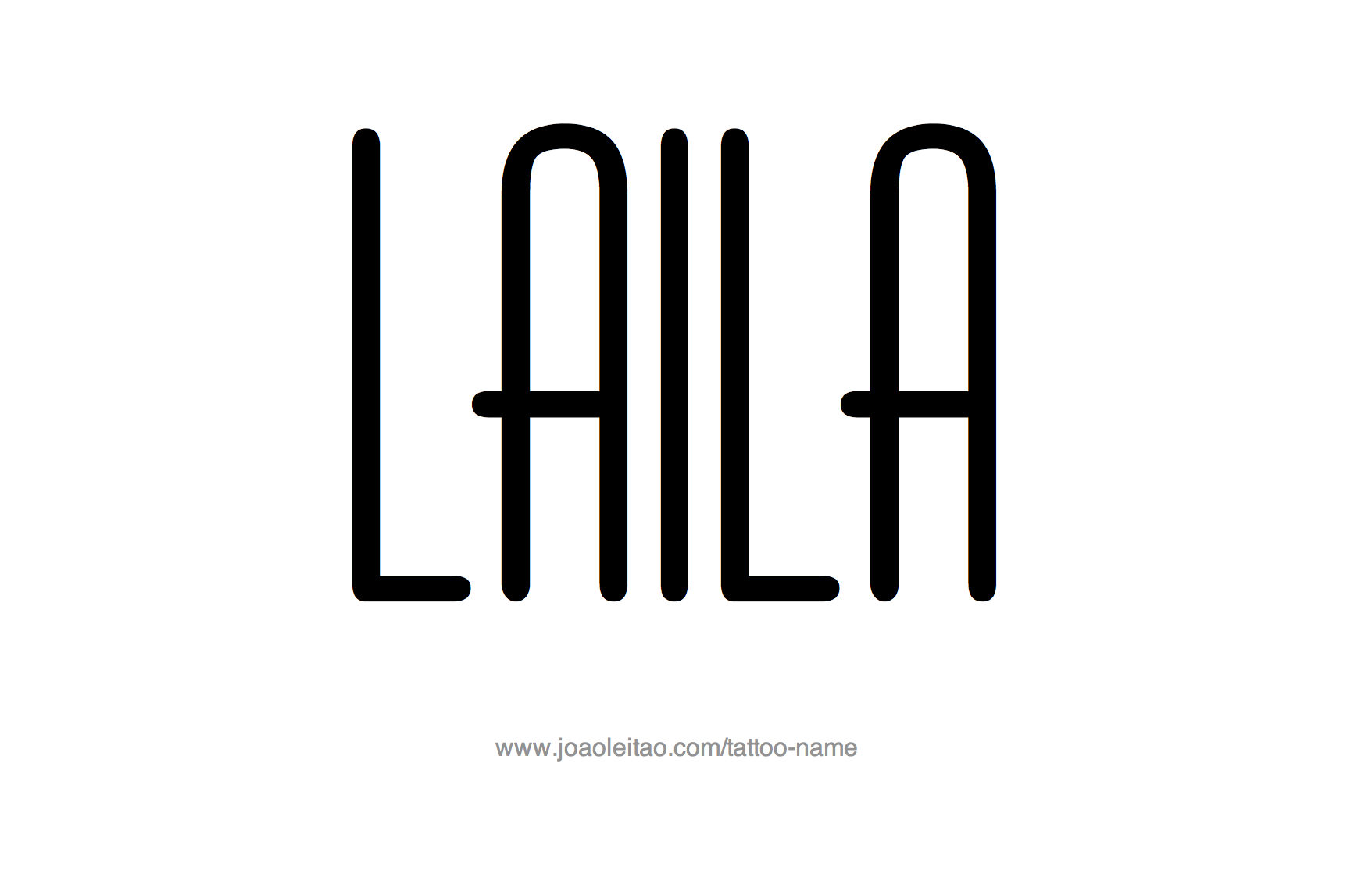 Tattoo Design Name Laila 