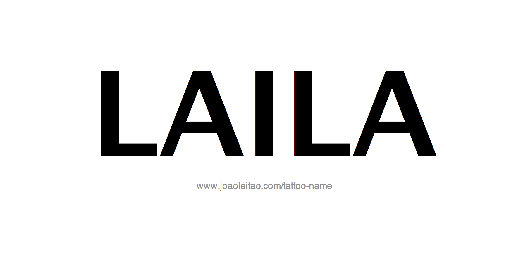 Tattoo Design Name Laila 