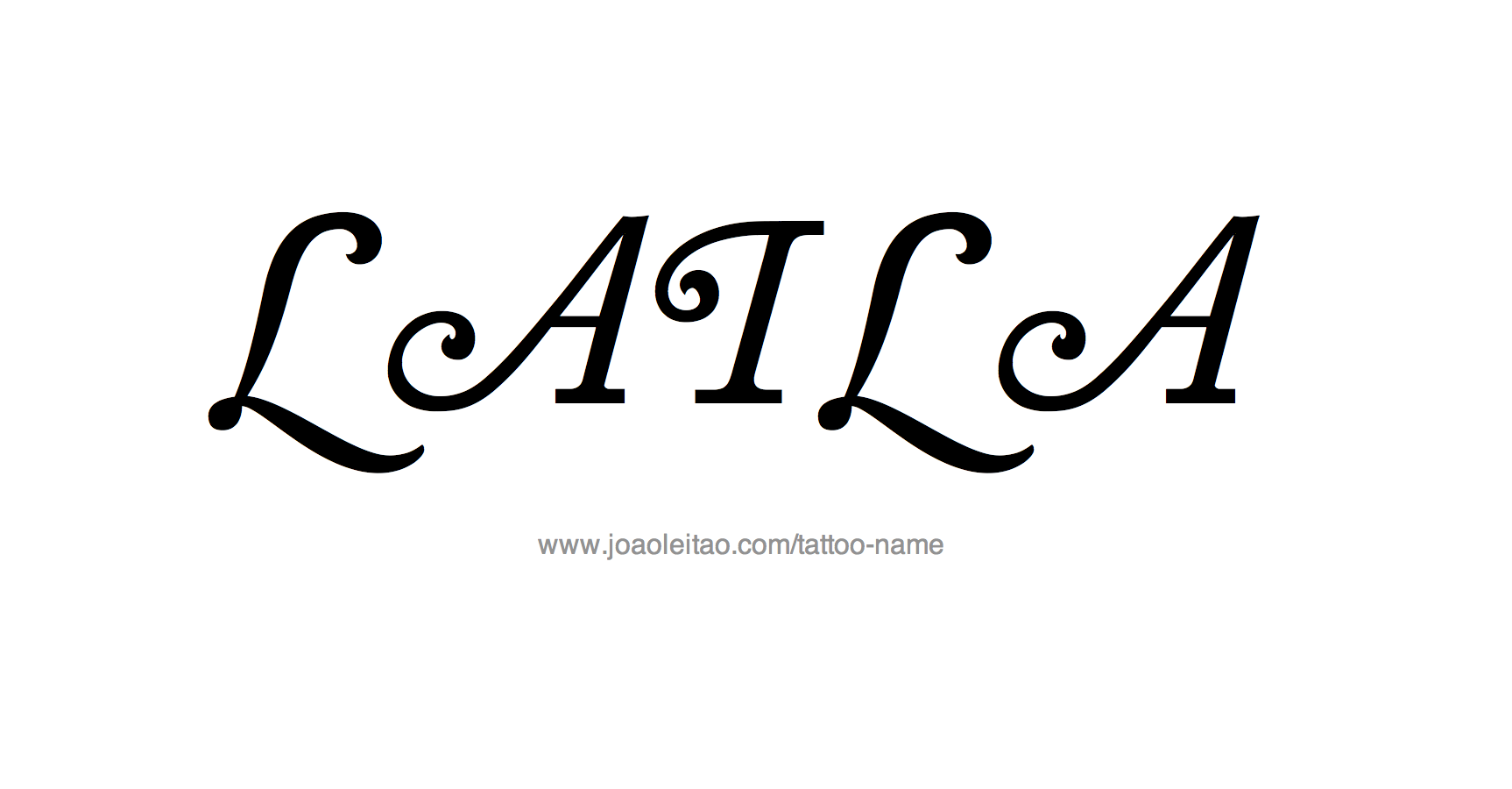 Tattoo Design Name Laila 