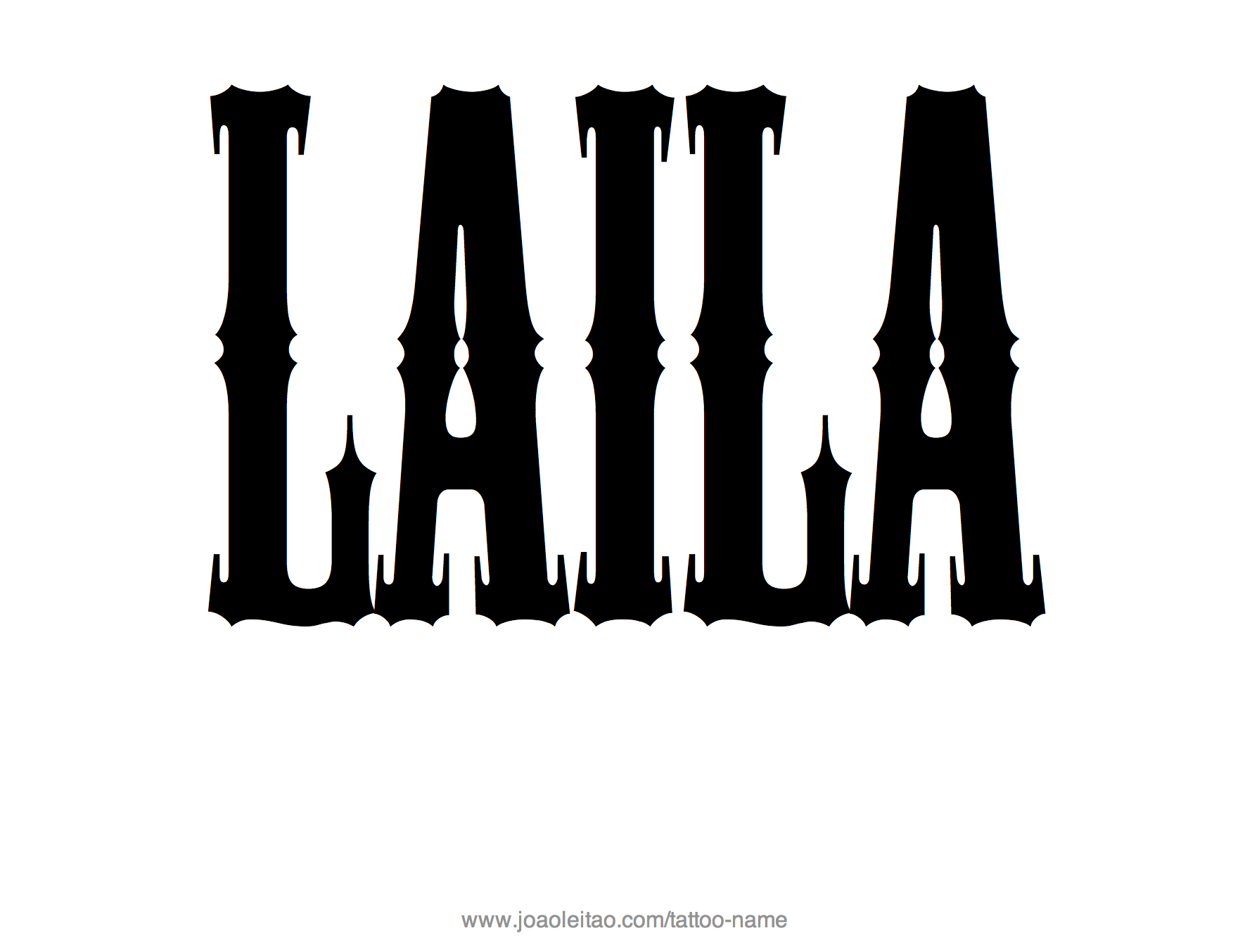 Tattoo Design Name Laila 