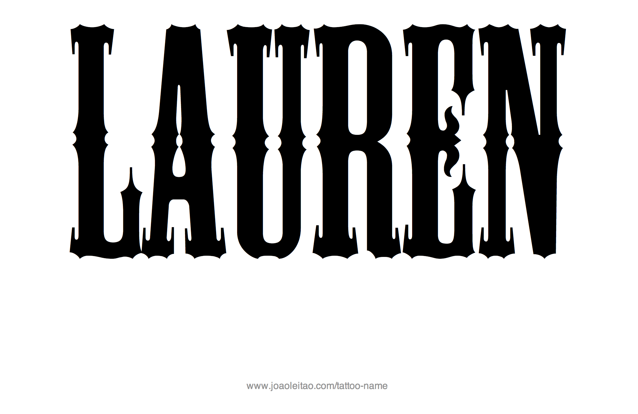 Tattoo Design Name Lauren 