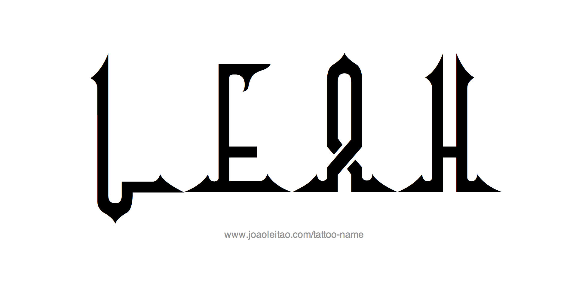 Tattoo Design Name Leah 