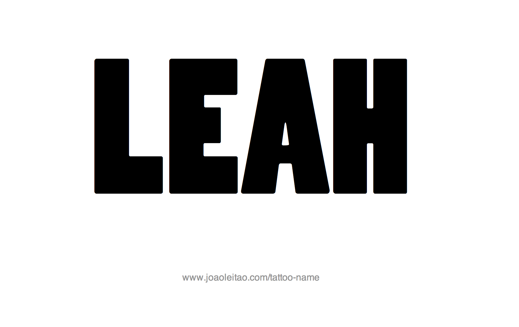 Tattoo Design Name Leah 