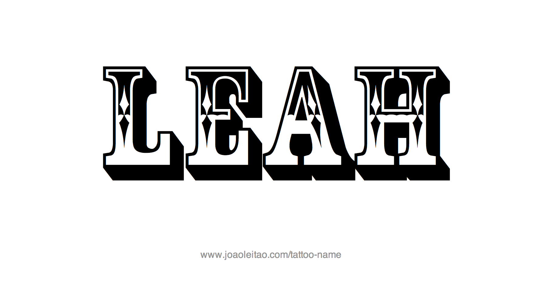 Tattoo Design Name Leah 