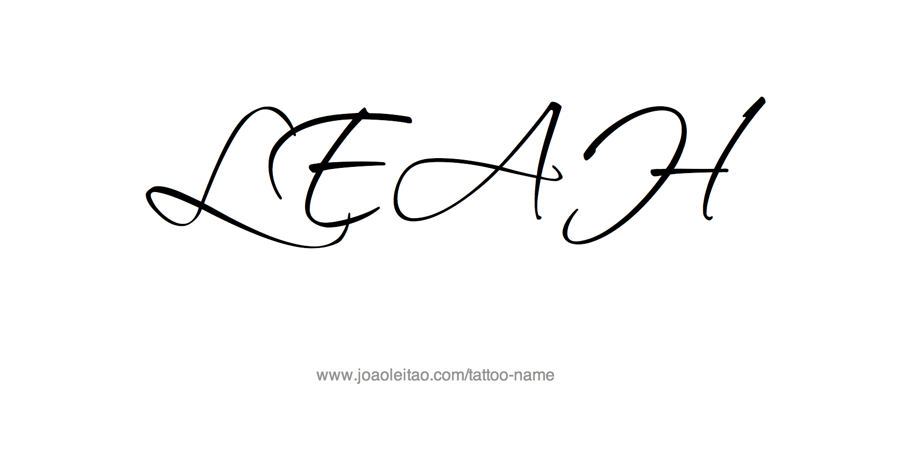 Tattoo Design Name Leah 