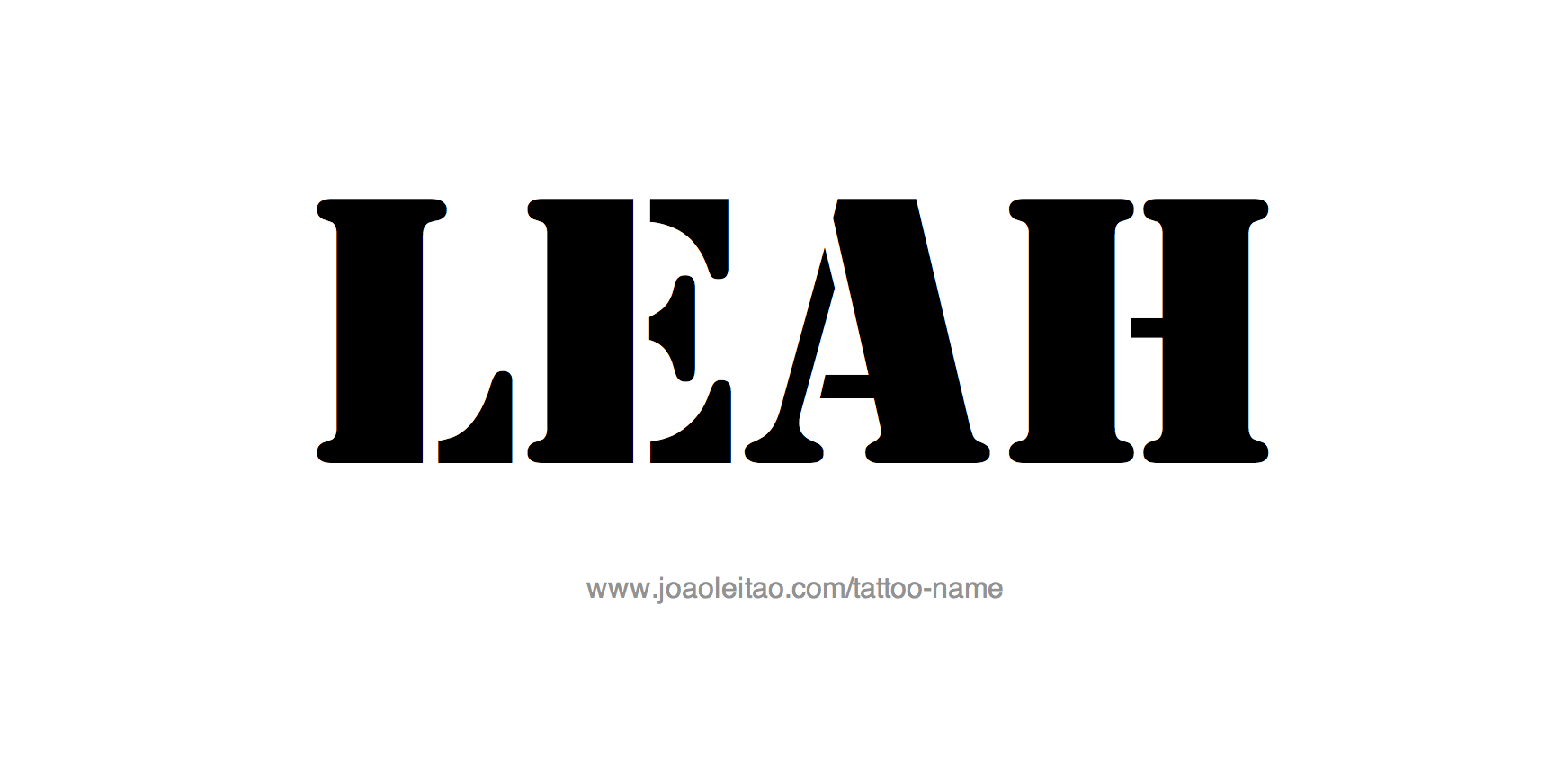 Tattoo Design Name Leah 