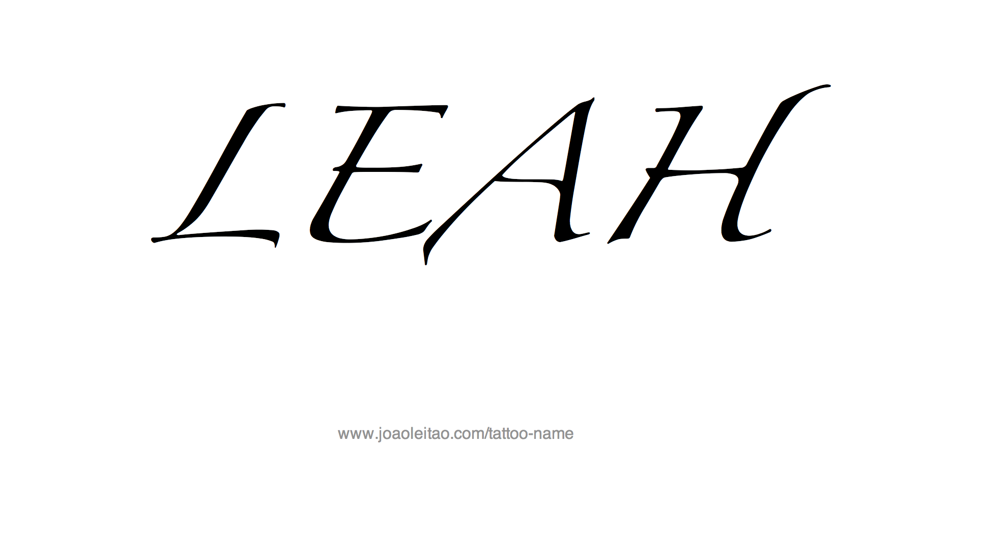 Tattoo Design Name Leah 