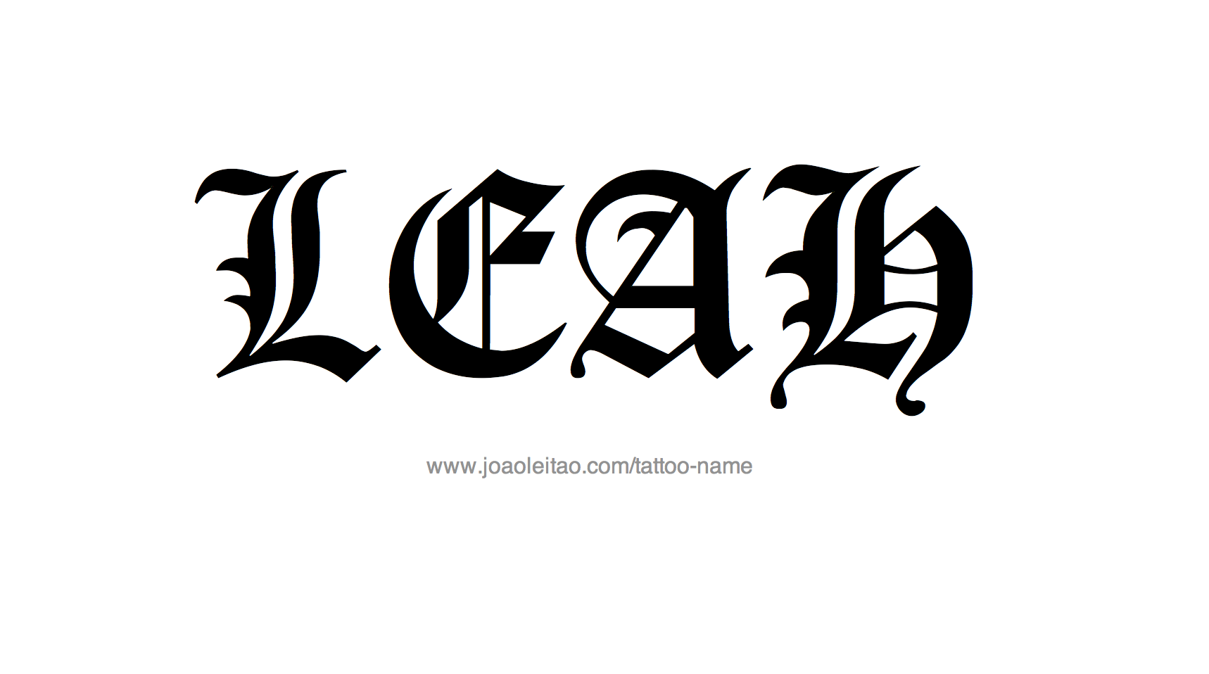 Tattoo Design Name Leah 