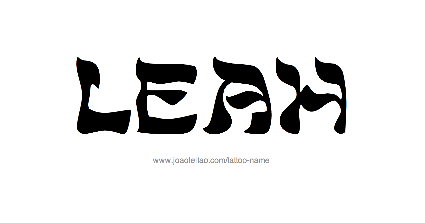 Tattoo Design Name Leah 