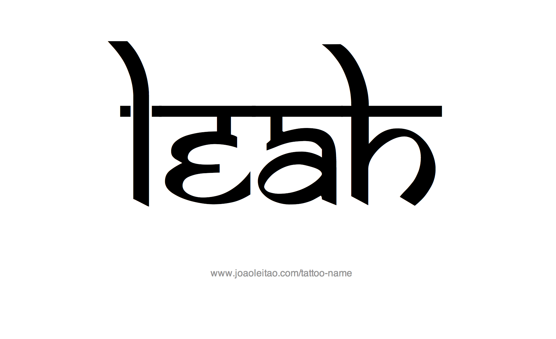 Tattoo Design Name Leah 