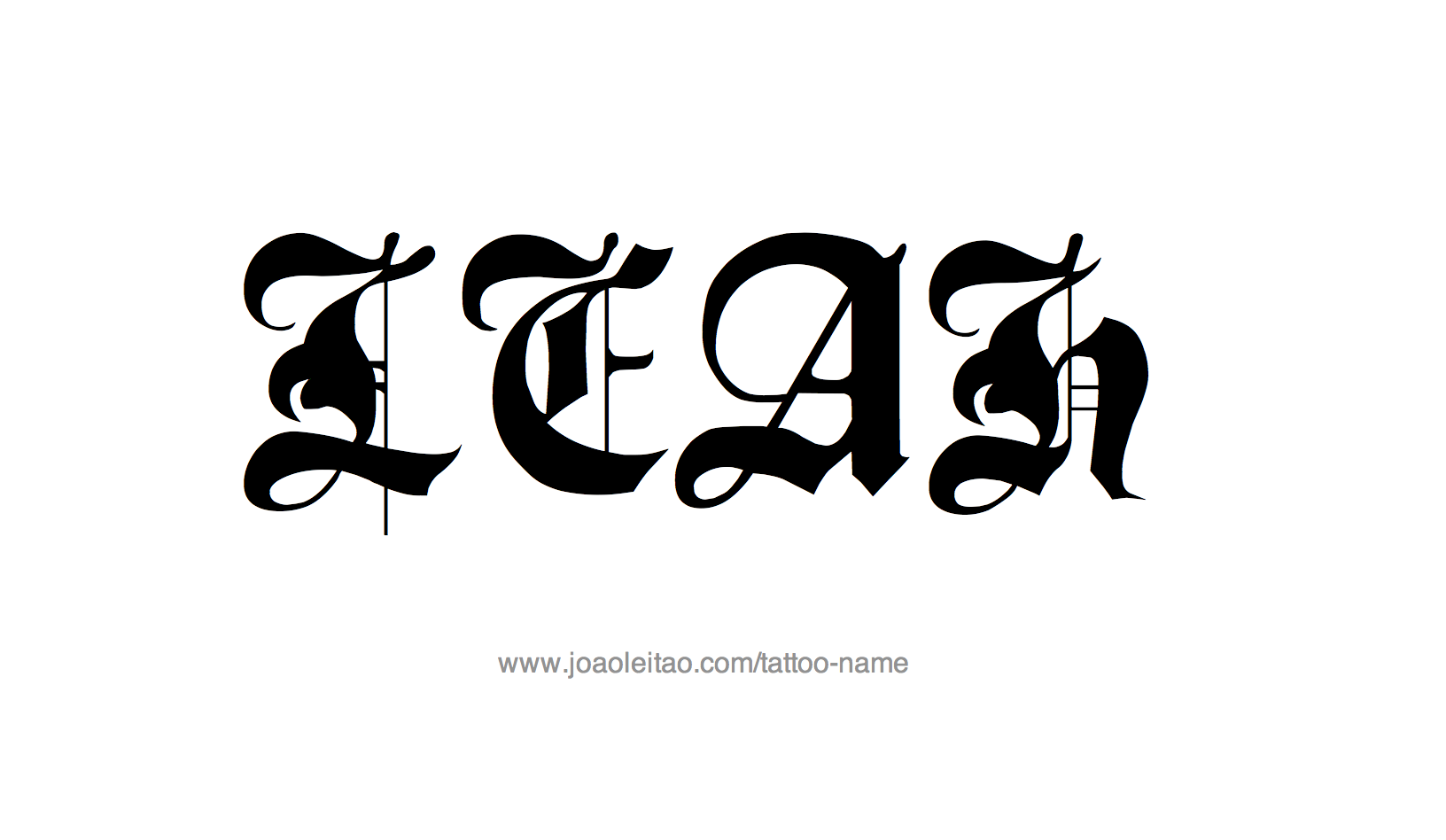 Tattoo Design Name Leah 