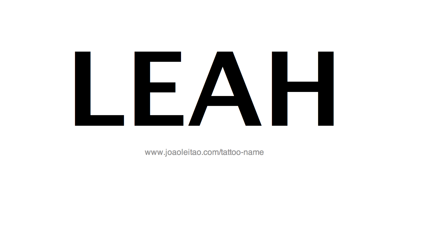 Tattoo Design Name Leah 