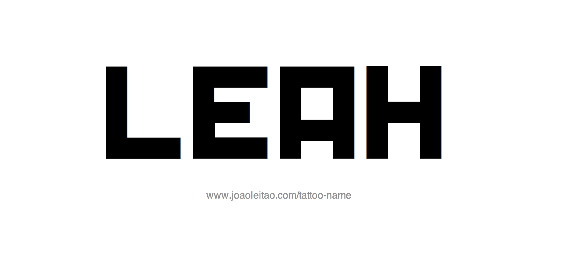 Tattoo Design Name Leah 