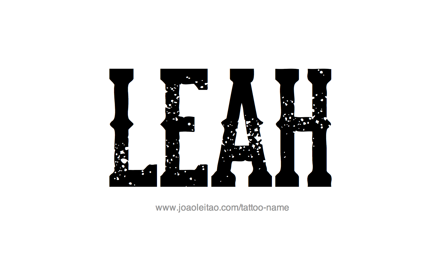 Tattoo Design Name Leah 