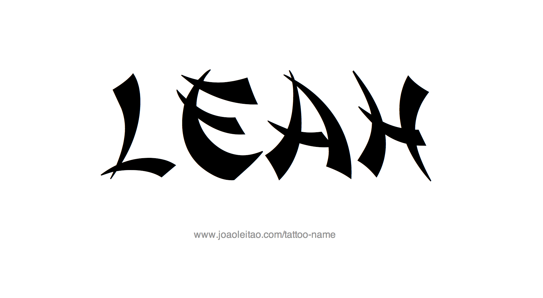 Tattoo Design Name Leah 