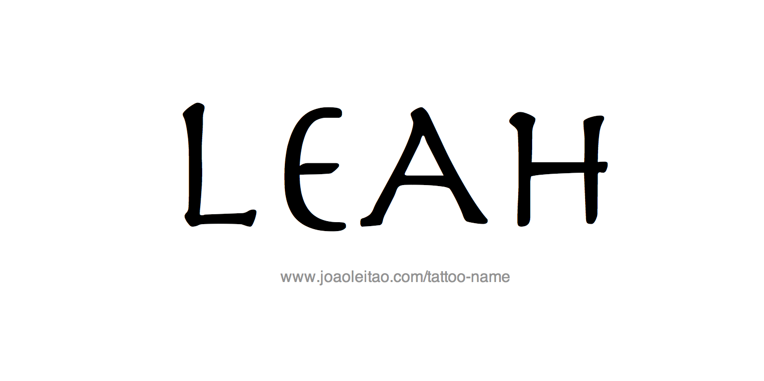 Tattoo Design Name Leah 