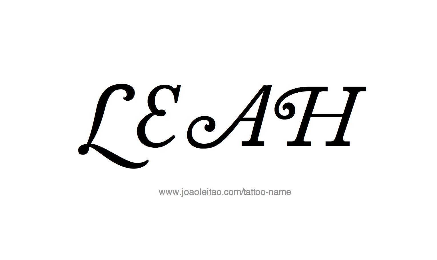 Tattoo Design Name Leah 