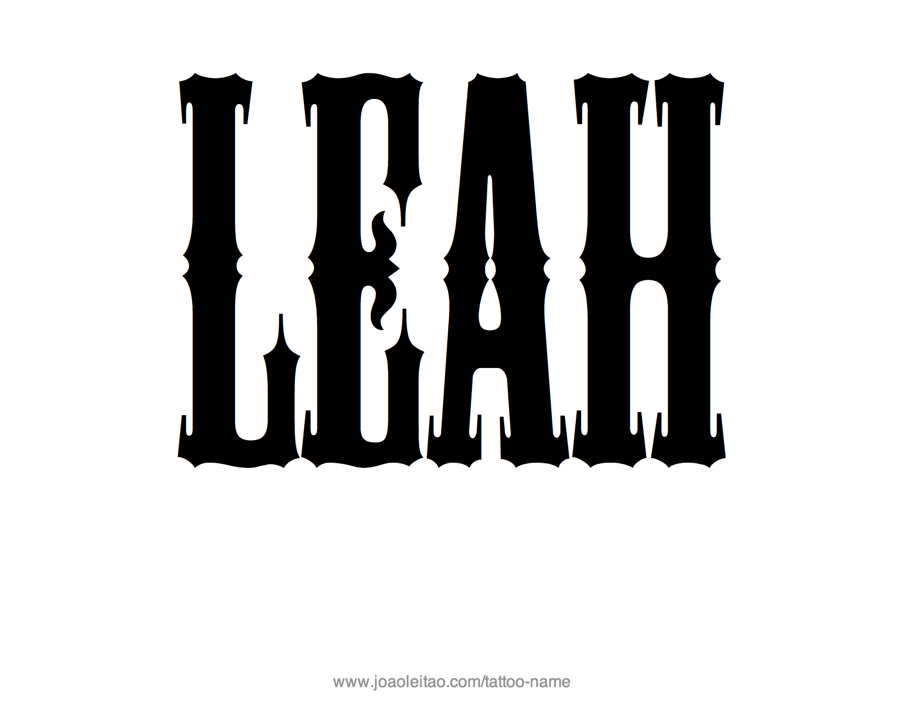 Tattoo Design Name Leah 