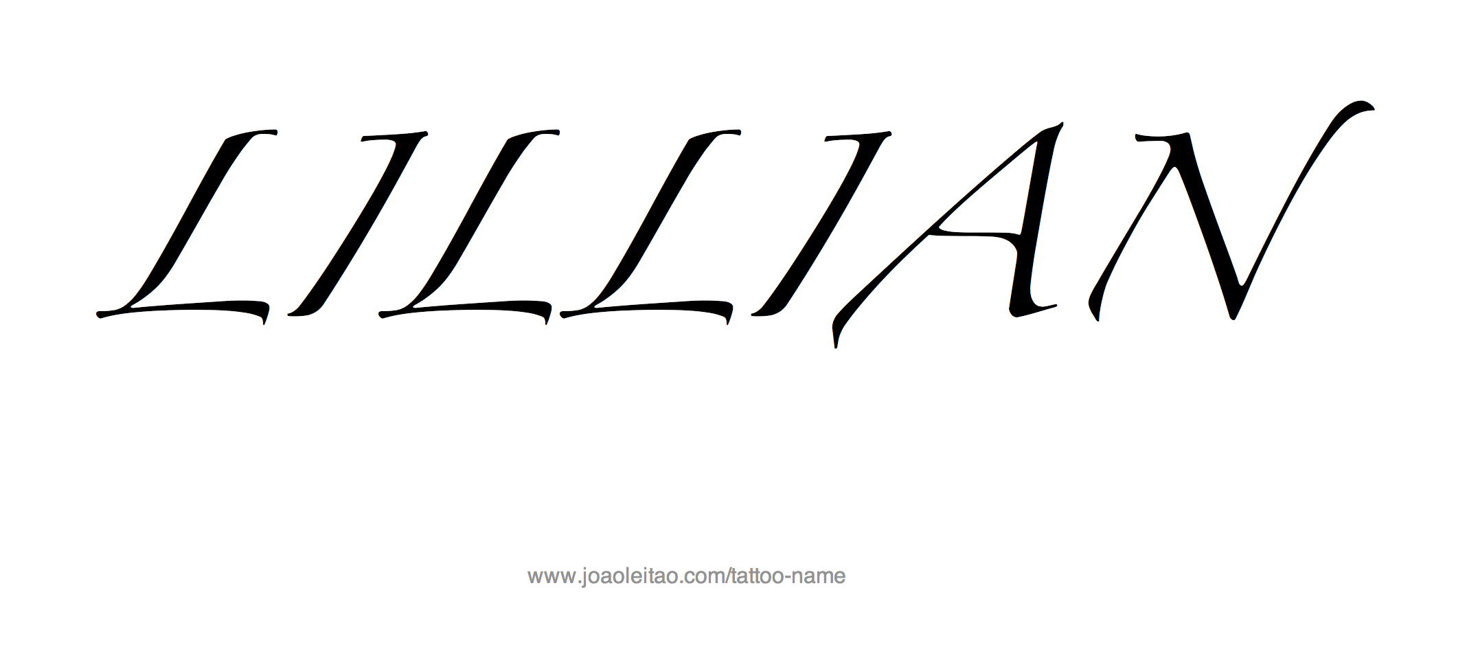 Tattoo Design Name Lillian 