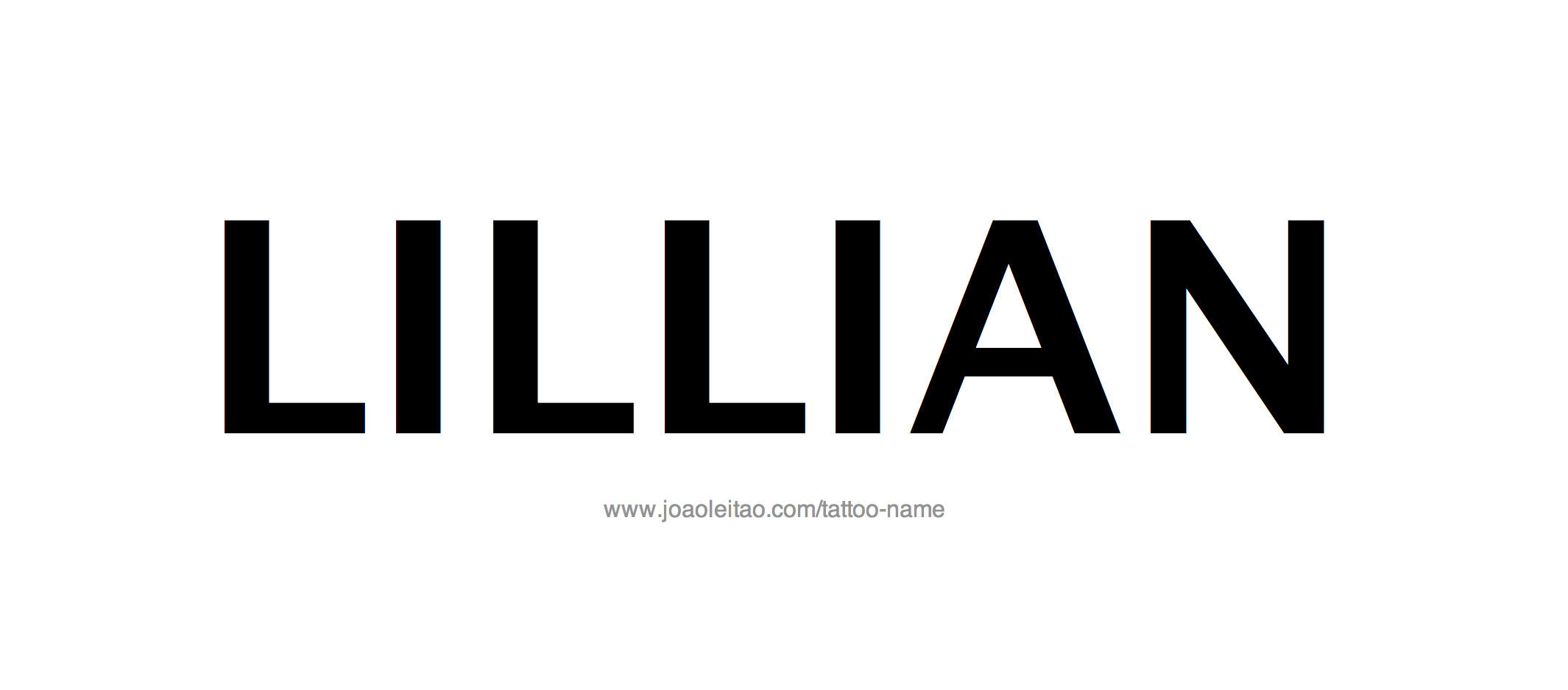 Tattoo Design Name Lillian 