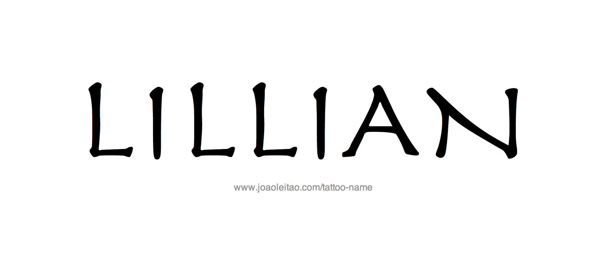 Tattoo Design Name Lillian 