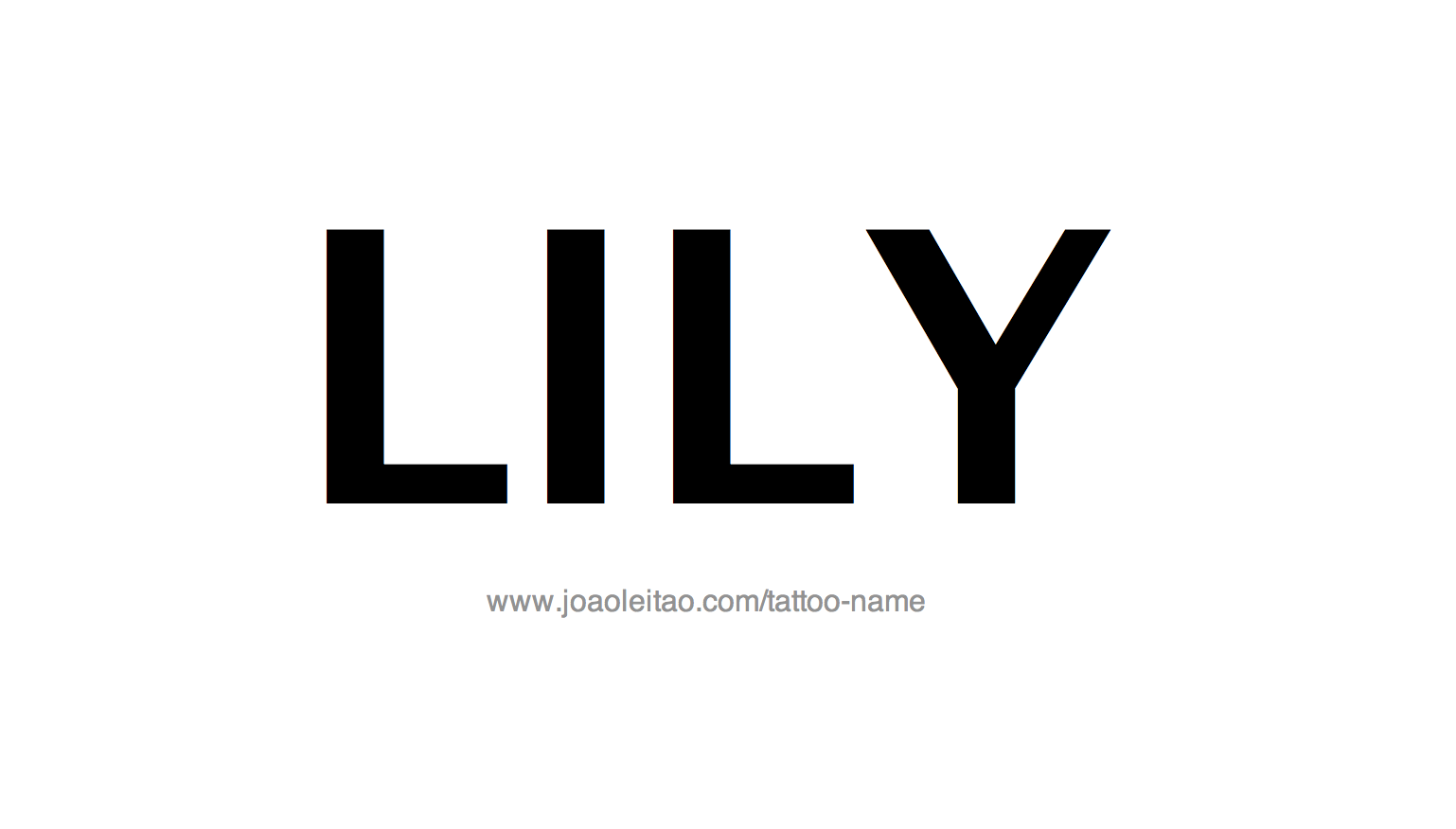 Tattoo Design Name Lily 