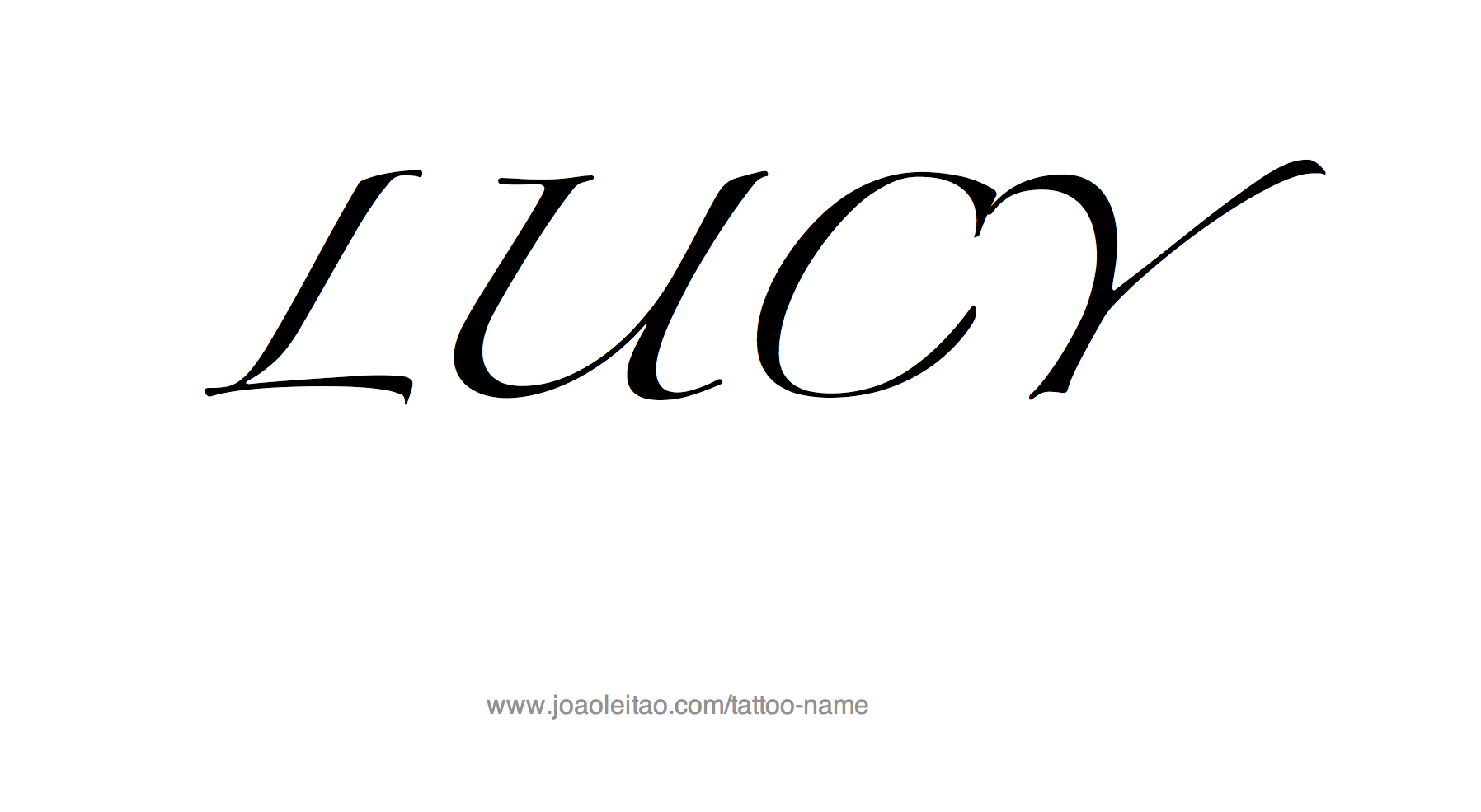 Tattoo Design Name Lucy 