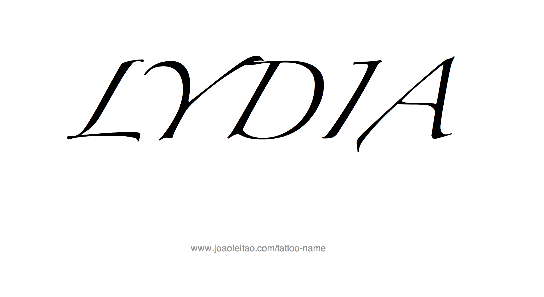 Tattoo Design Name Lydia 