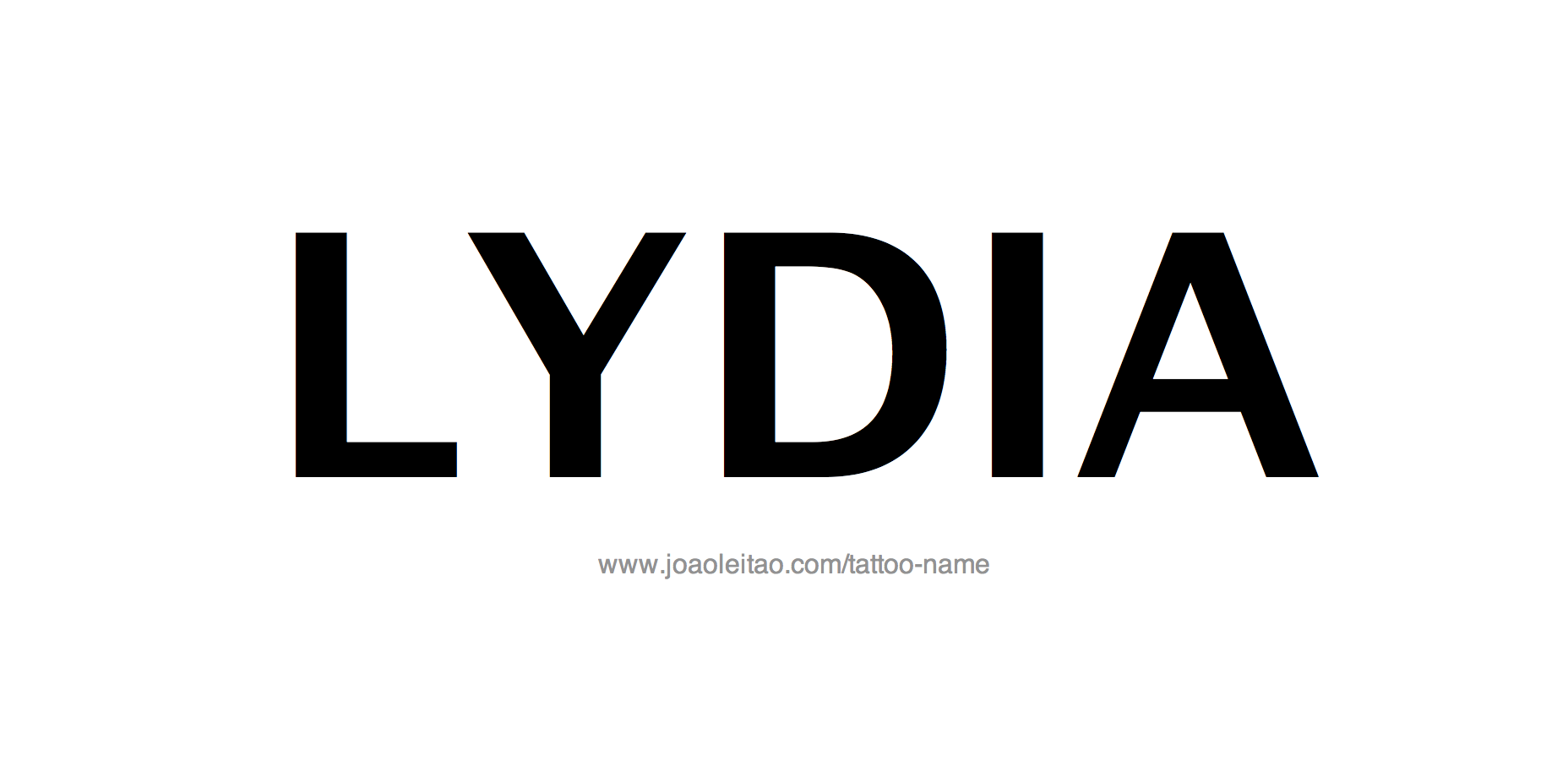Tattoo Design Name Lydia 