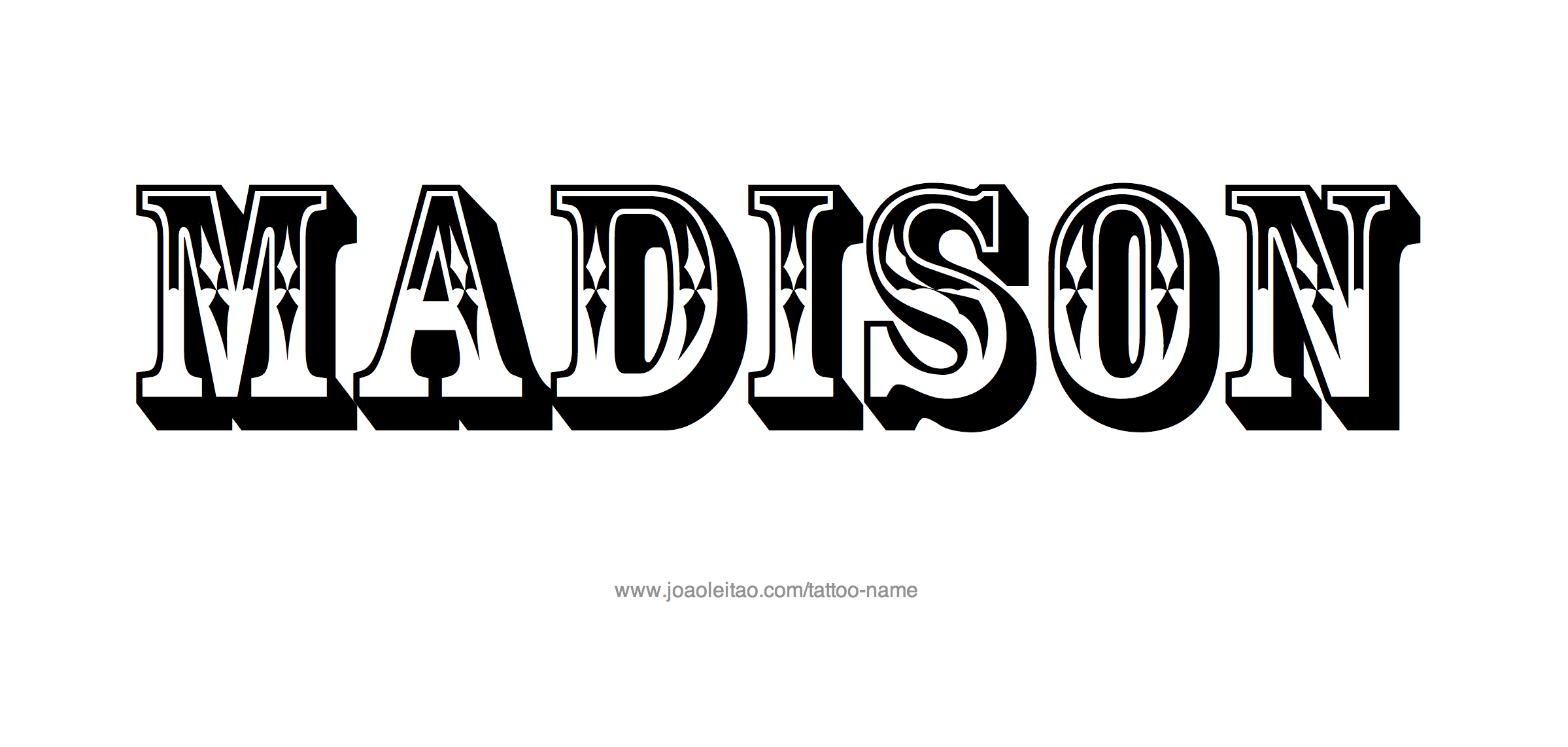 Tattoo Design Name Madison 