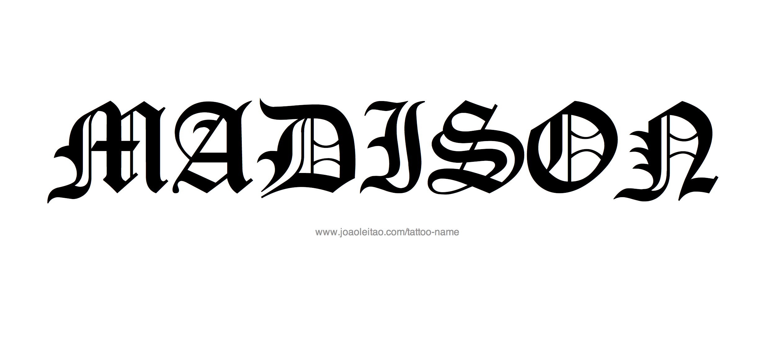 Tattoo Design Name Madison 