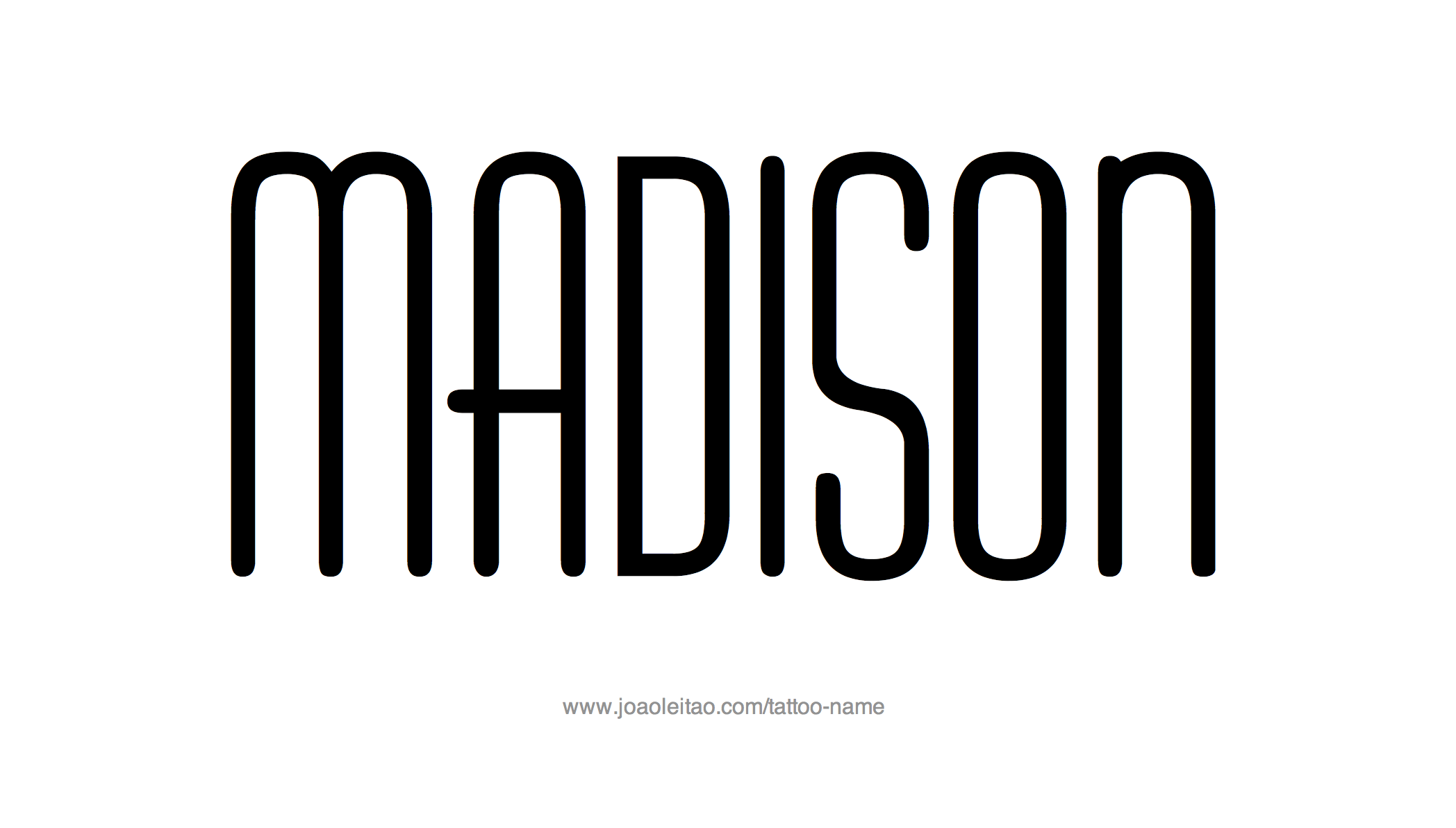 Tattoo Design Name Madison 