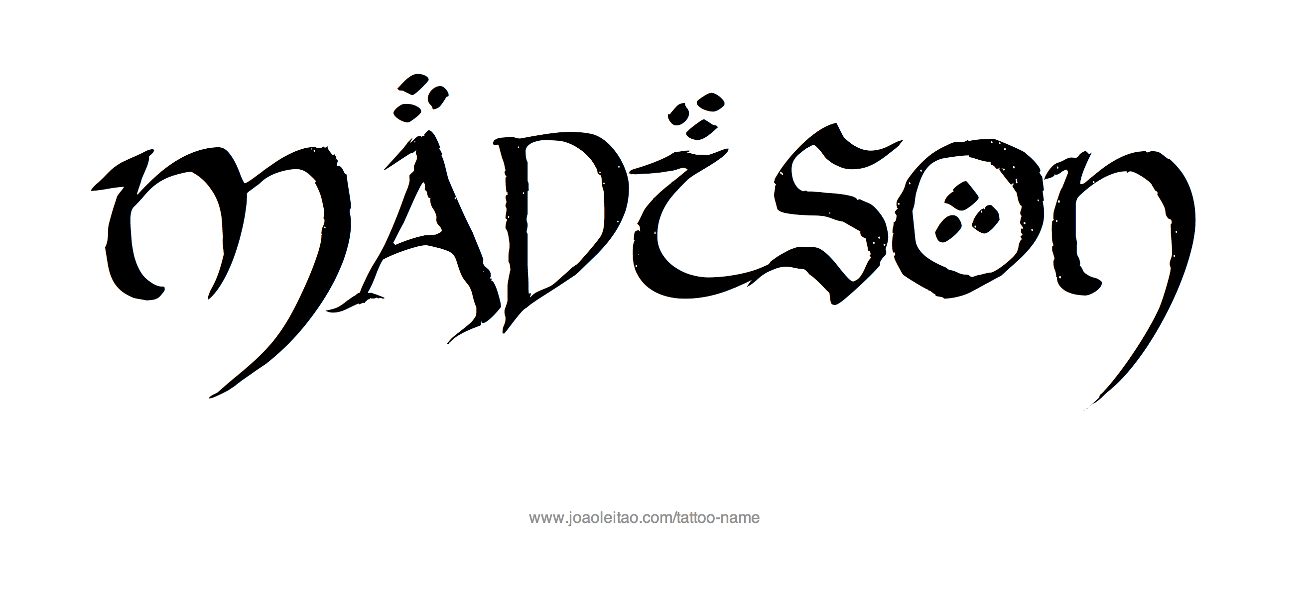 Tattoo Design Name Madison 