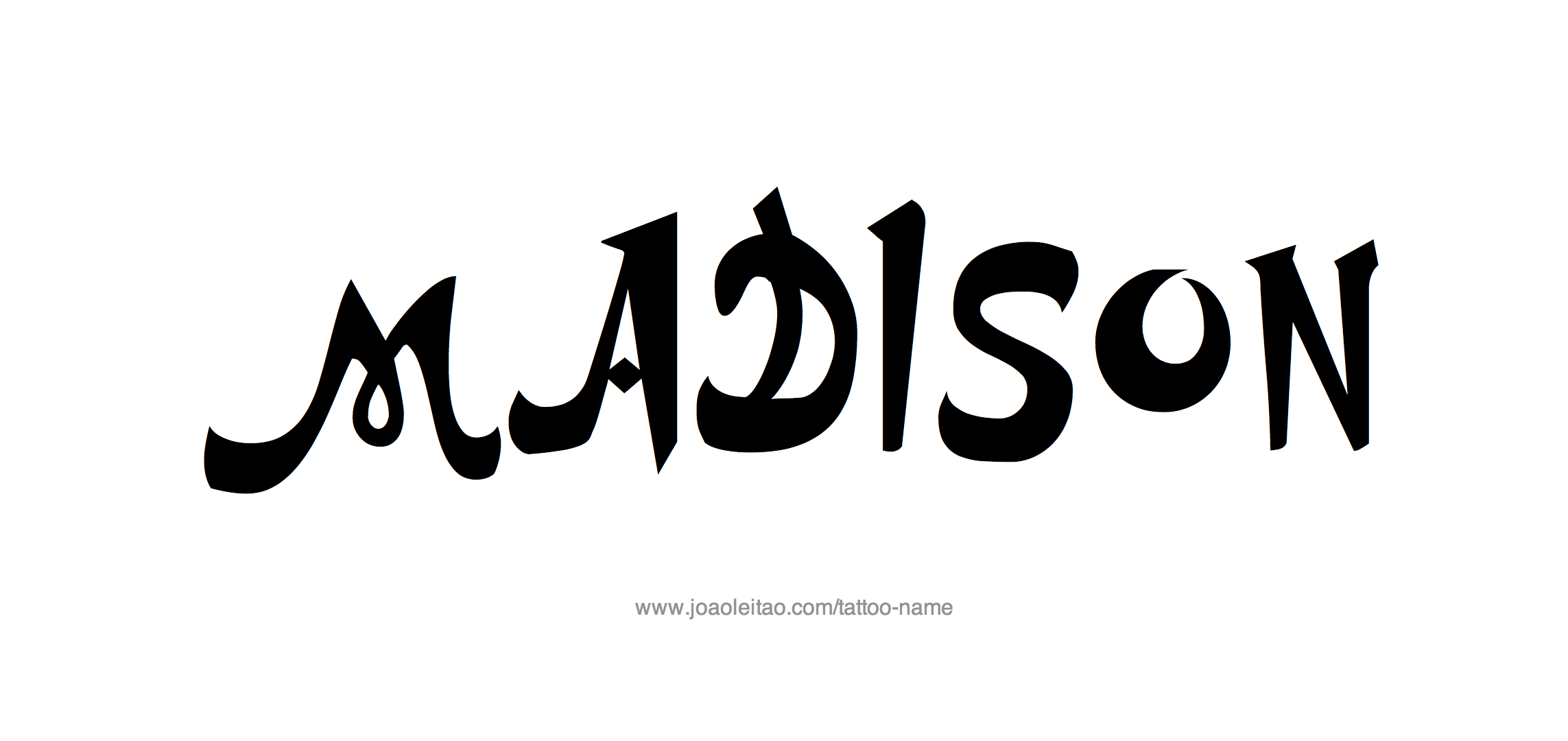 Tattoo Design Name Madison 